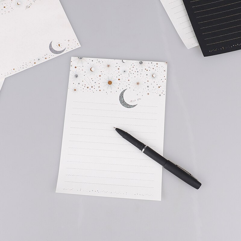 Vintage Letter Writing Set Paper And Envelopes Optional Stationery Starry Moon