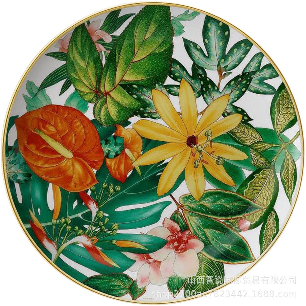 Summer style series plate hotel restaurant theme plate salad fruit cake plate plate plate set