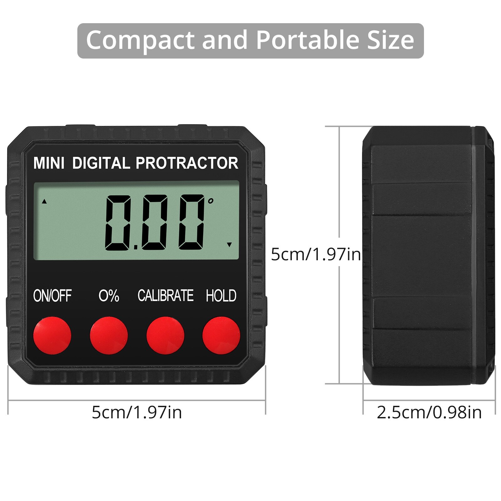 PROSTER Mini Digital Angle Gauge Level Box Protractor Angle Finder Magnetic Digital Inclinometer 360 Degree Measurement Bevel
