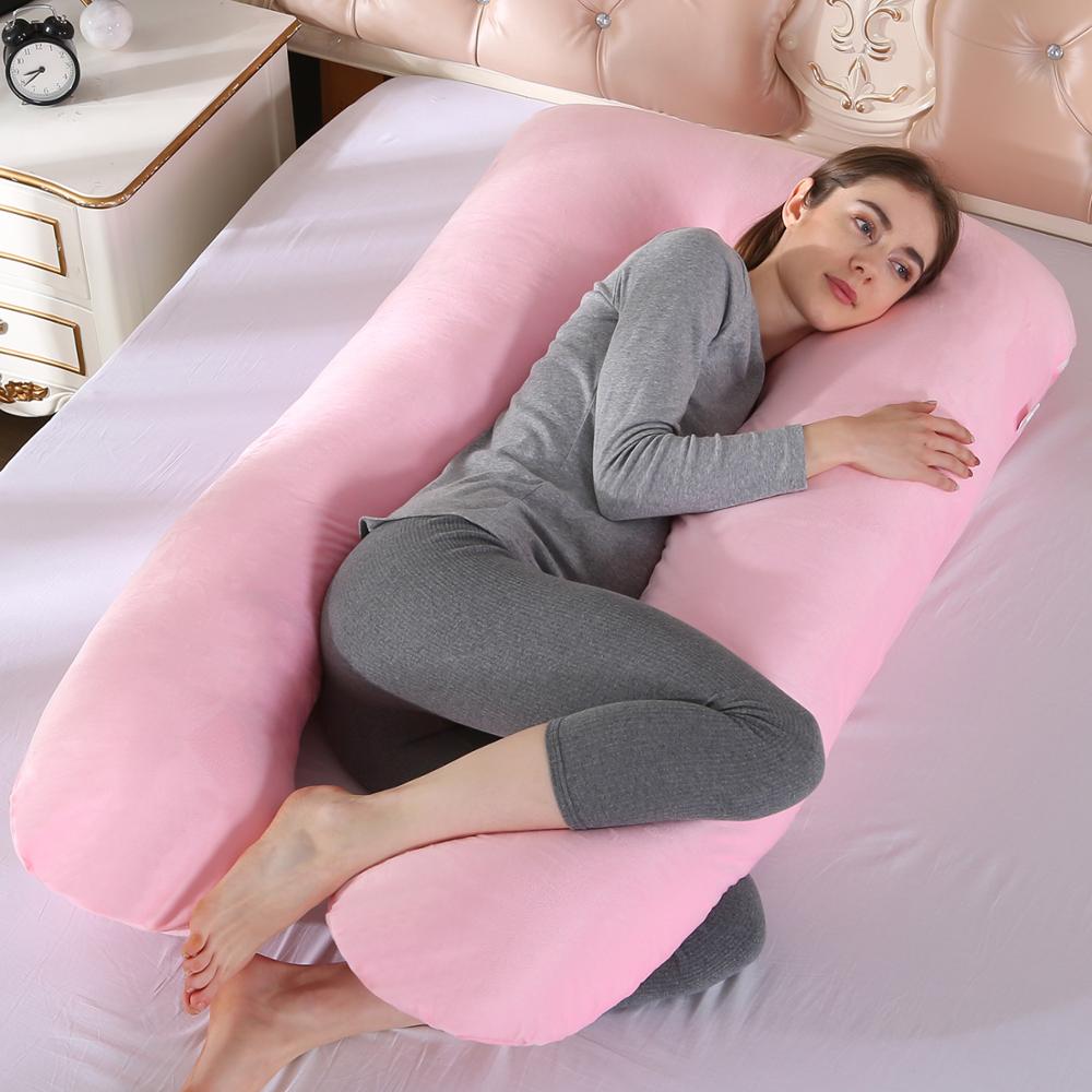 100%  bomulds graviditetspude gravid pude til gravide lang gravid blød kvinde pude u form gravid puder: Farve 6