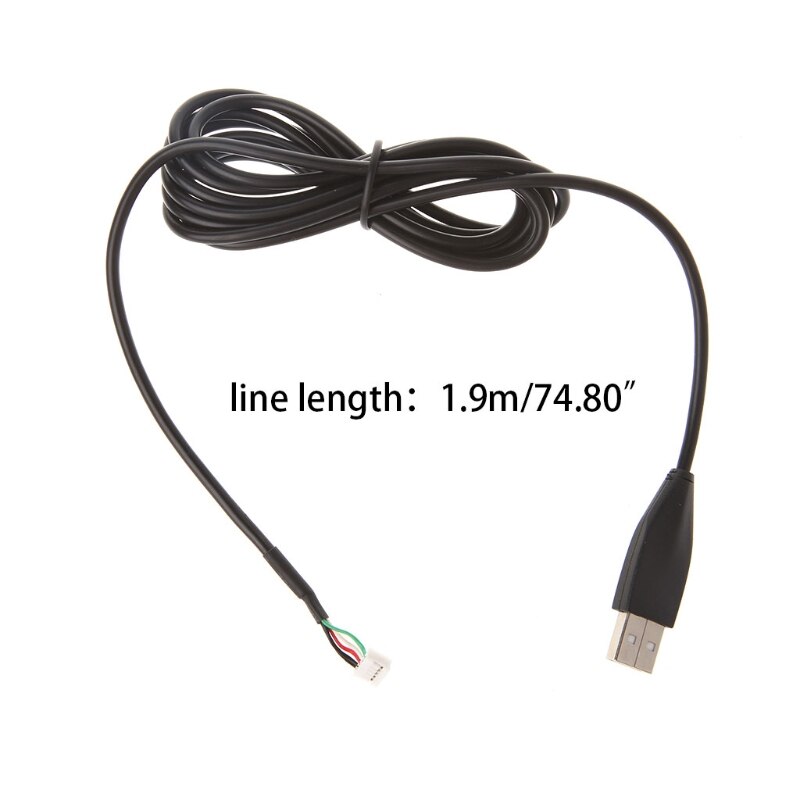 Durable USB Mouse Cable For Logitech MX518/510/310 G1 G400 Profession Mouse Line R2JB