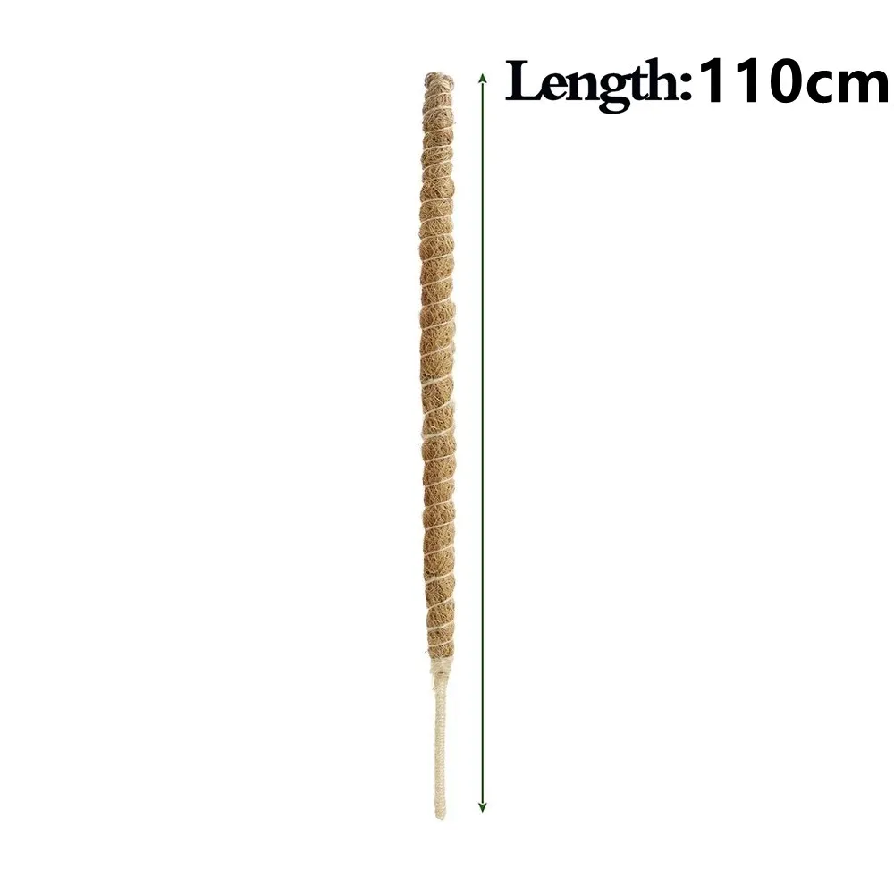Poste de musgo para plantas trepadoras de interior, enredaderas para cultivar plantas hacia arriba, soporte para plantas con lazos de jardín, 60/70/80/90/100/110/120CM, 1 unidad: Blanco