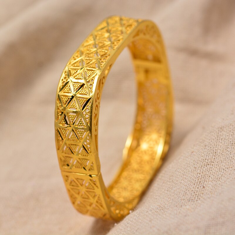 Dubai Arab Luxury Gold Color Jewelry Bangles for Women Ethiopian Bracelets Middle East African Party wedding: 18