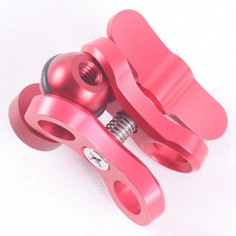 ABGN Heißer-Schmetterling Clamp Unterwasser Scuba Tauchen Accessorries Fotografie Ausrüstung Ball Kopf Clip Arm Clip Rot