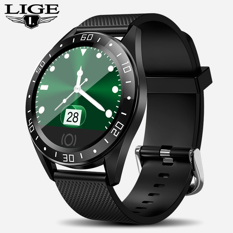 LUIK Luxe Mannen Smart Horloge LED Screen Hartslag Bloeddruk Multifunctionele Controle Stappenteller Sport Waterdichte Smartwatch
