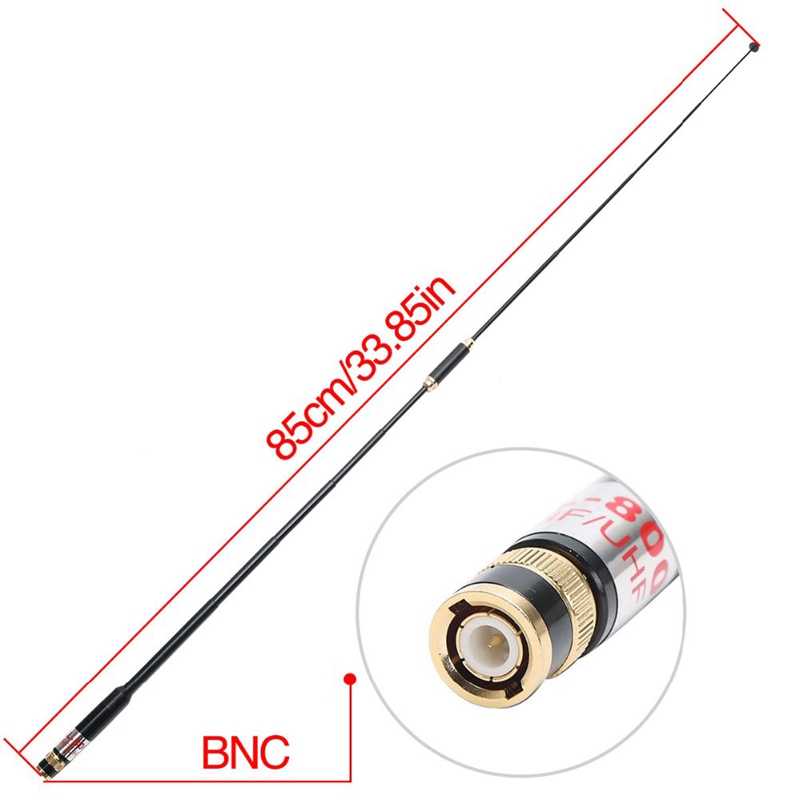 AL-800 BNC double bande UHF/VHF 144/430Mhz antenne télescopique pour ICOM IC-V80 V82 V85 TK308 HT440 CP500 talkie-walkie Radio