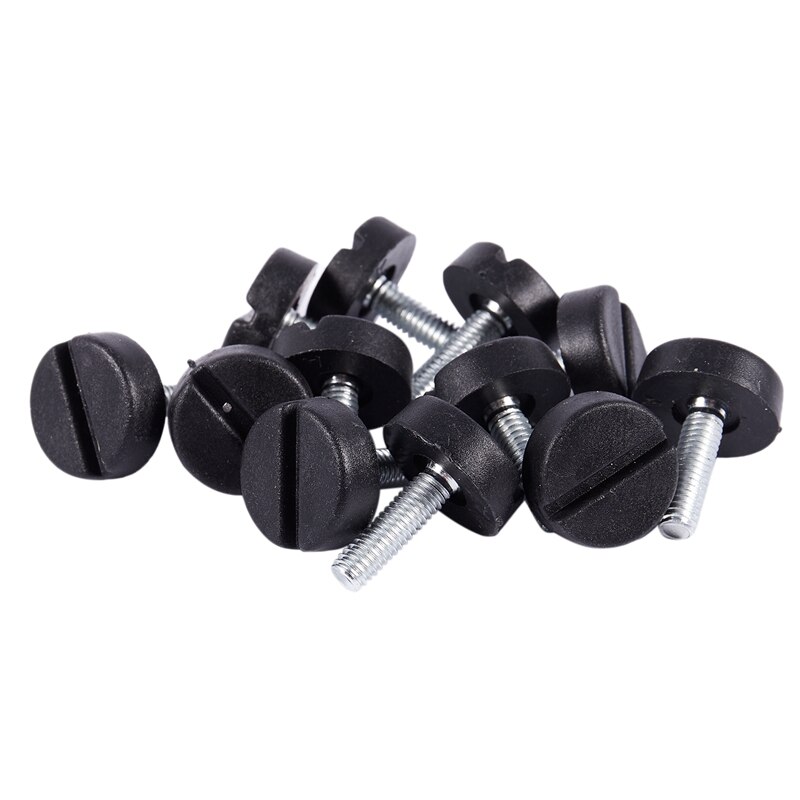 Anti-slip Adjustable Furniture Levelling Feet M6 x 20mm Thread 12 pcs: Default Title