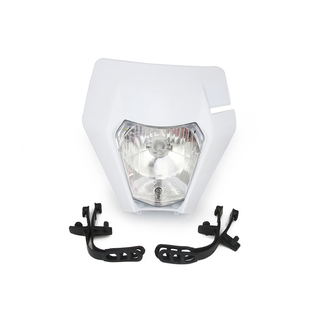 Motorcykel  h4 universal strålkastare strålkastare strålkastarlampa för ktm sx sxf exc excf xc xcf xcw xcfw 125 150 250 350 450 525 530: Vit