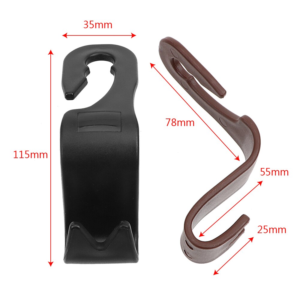 4 Uds. De ganchos para el asiento trasero del coche, soporte para bolsa, tela para bolso, tienda, perchas flexibles para automóviles, fija en el reposacabezas, accesorios de estilo de coche