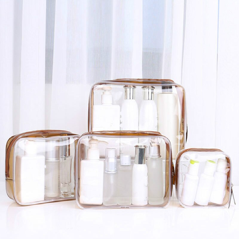 1PCS Women Travel Clear Makeup Bag Organizer Transparent PVC Cosmetic Bags Beauty Toiletry Make Up Pouch Wash Storage Bags