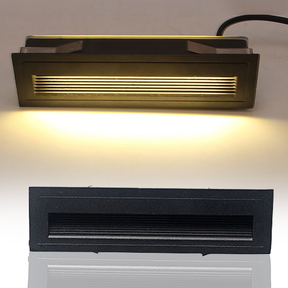 Luminous LED Einbau Garten Wand Footlight Boden Deck Schritt Licht Im Freien Wasserdichte Aluminium Treppe Ecke Pathway Lampe