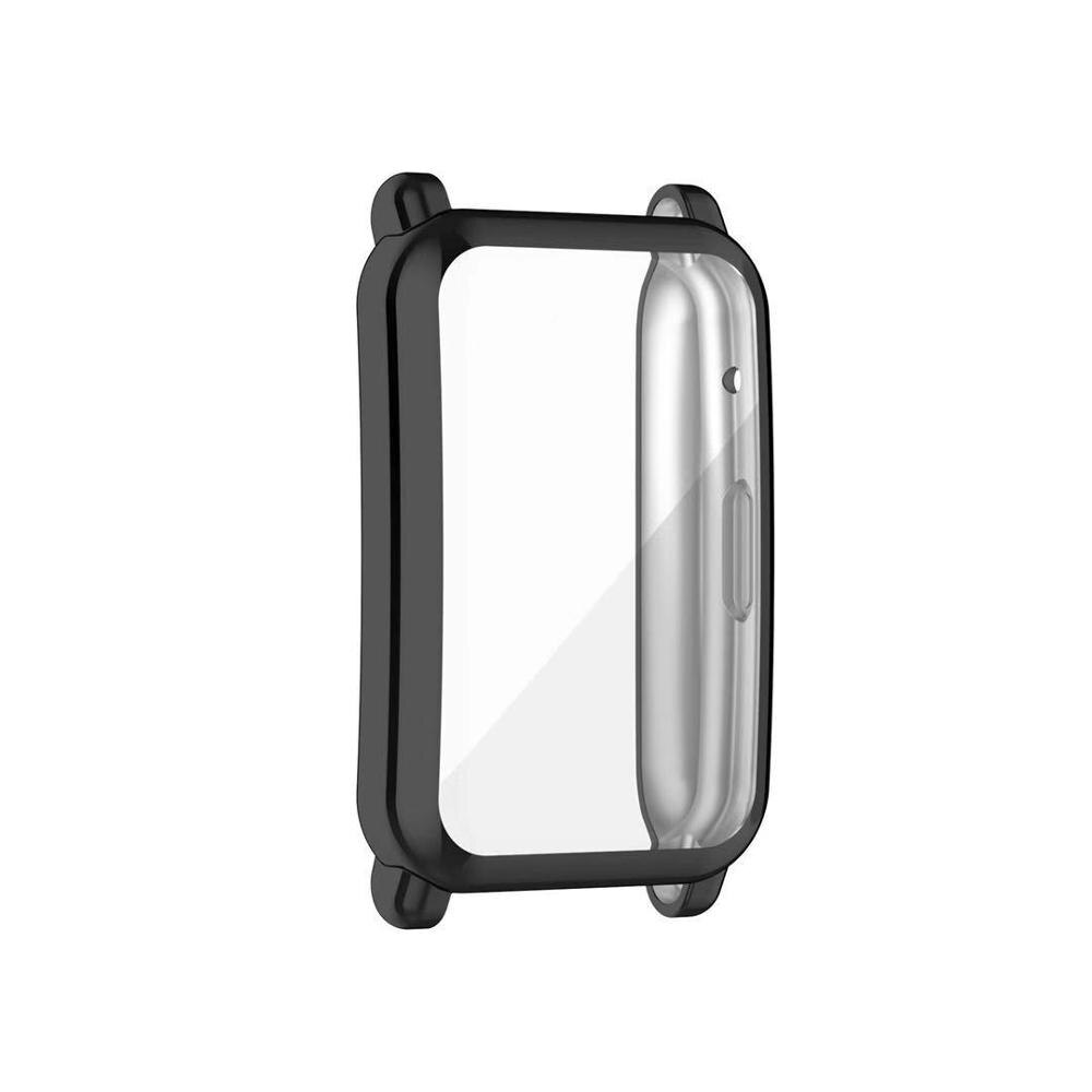 Soft Case Voor Huawei Honor Horloge Es Tpu Plated Rondom Screen Protector Cover Bumper Protector Volledige Cover Screen bescherming: Black