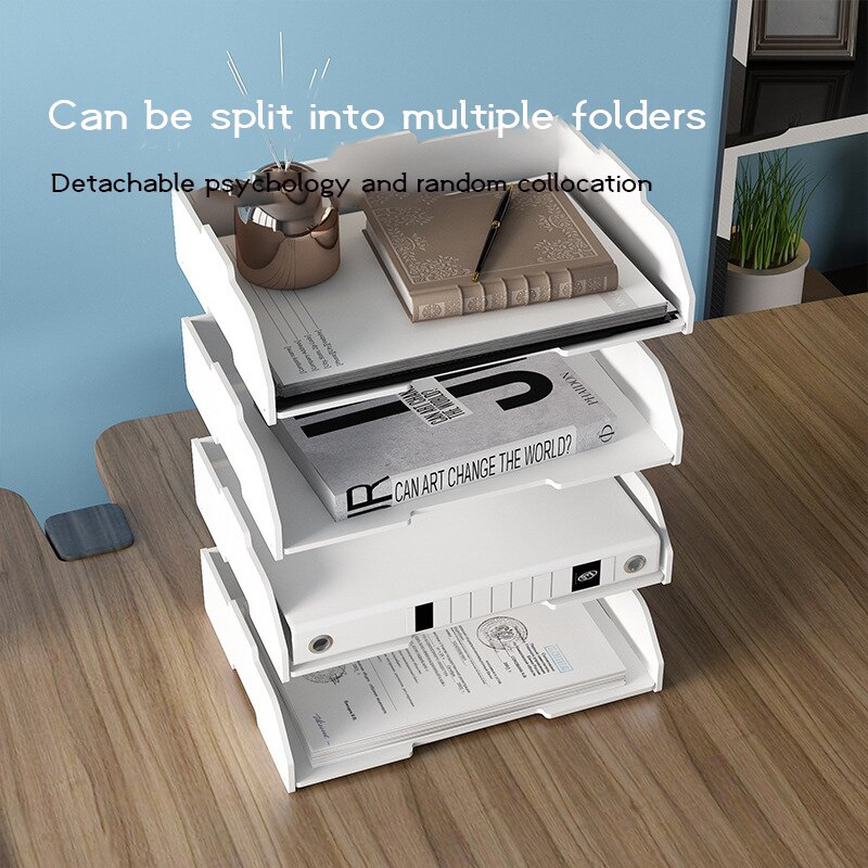 A4 Paper File Rack/Data Rack Storage Rack Desktop Office Storage Bookshelf Business Office Supplies Environmental Protection