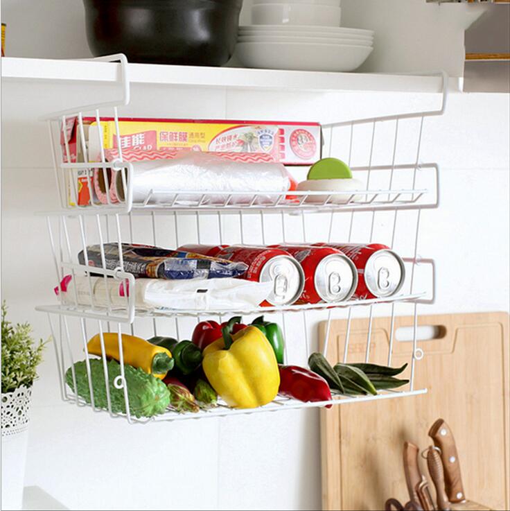 Adjustable Space Rack 1 piece Kitchen Organizer Holder Side Shelf Sidewall Holder Spice Rack Storage