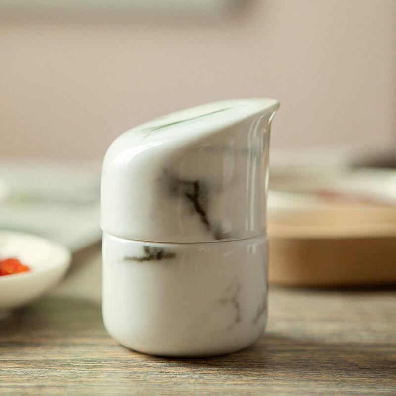 Marmor keramisk tandstikker container æske tandstikker holder tandstikker dispenser hemmelig stash bomulds vatpind holder tandpluk holder
