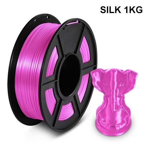 PLA Filament pla silk sffect 1KG For 3D Printers Filament 1.75MM 330M 2.2lbs Silk Texture Refills Biodegradable Material: SILK-PURPLE