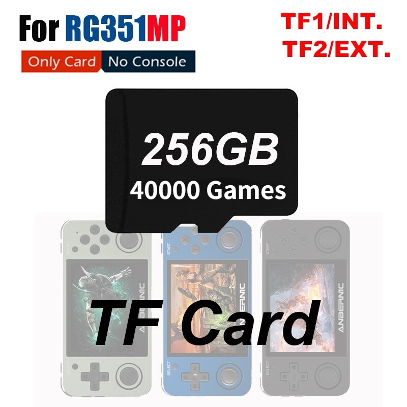 256G 40000 Games Tf Card Anbernic RG351MP Sd-kaart Retro Game Console Memery Kaart Voor RG351MP 40000 Games PS1 n64 Psp Games