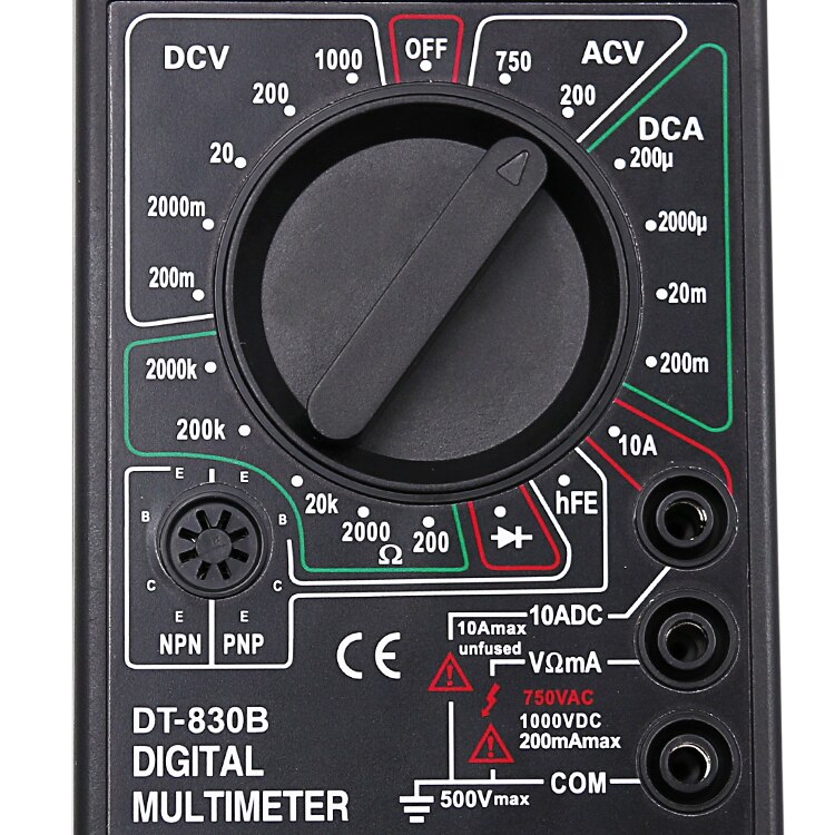 HiDANCE Mini LCD Digital Multimeter For Volt Amp Ohm Tester Meter Voltmeter Ammeter Overload Protection With Probe