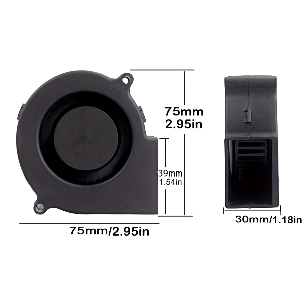 3000-3600RPM DC 5V podwójna wirówka kulkowa chłodnica promieniowa USB wentylator chłodzący komputer 75*75*30mm bezszczotkowa turbowentylator