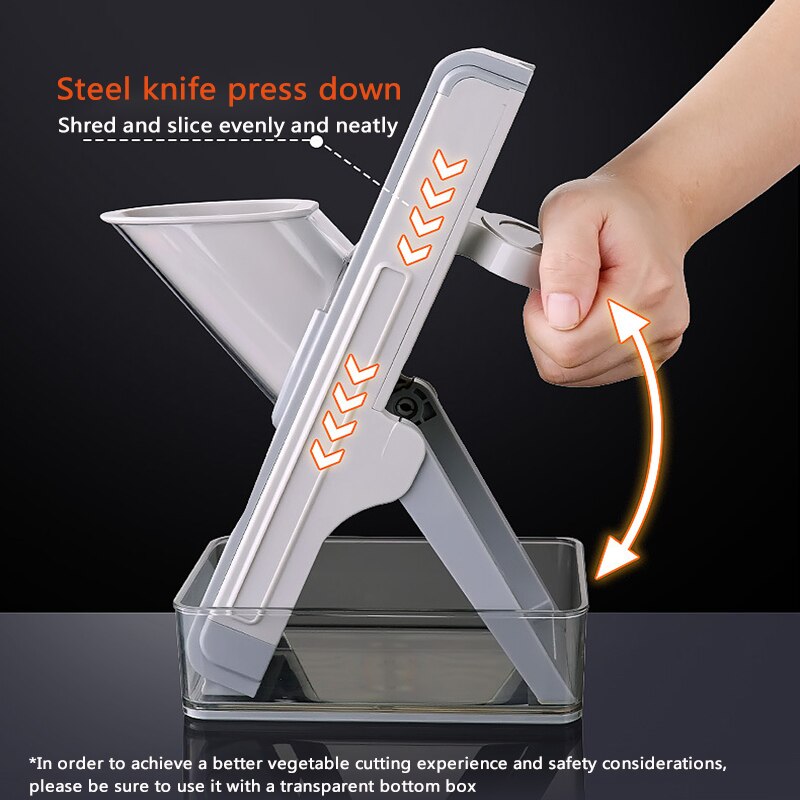 Multifunctional Mandolin Manual Cutter Chopping Safe Slice Vegetable Cutter Paper Shredder Meat Vegetable Slicer Kitchen Tool