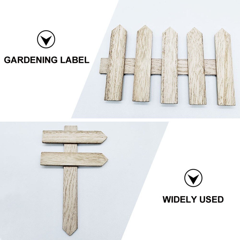 20Pcs Waterproof Garden Plants Label Multifunction Wooden Road Sign