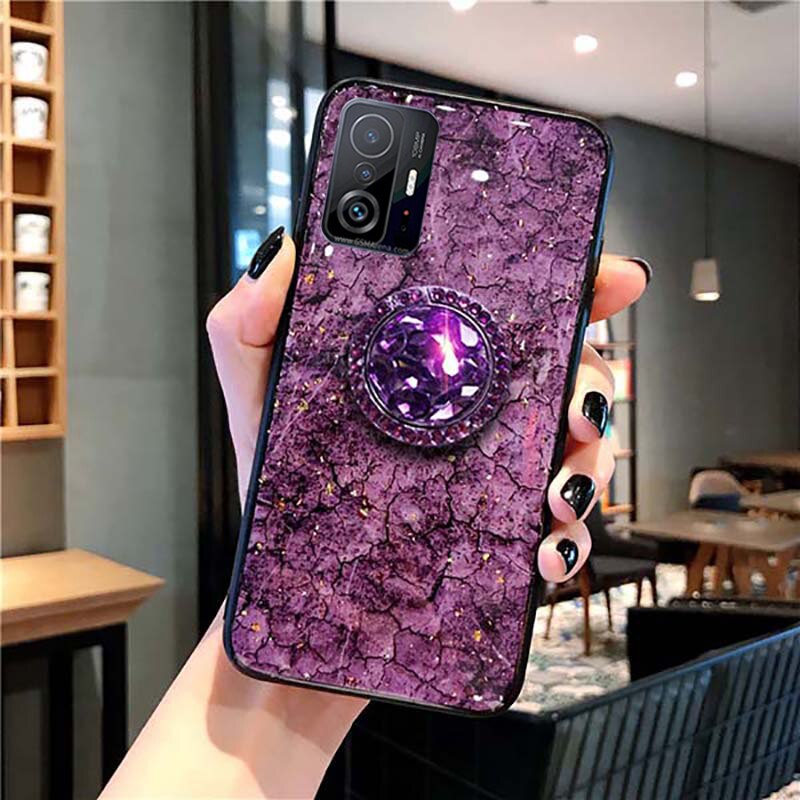Capinha para xiaomi 11t 11tpro 5g macio tpu strass suporte embalagem xiaomi 11t pro capa