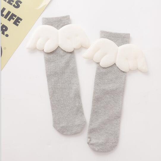 2020new pile of socks wings spring and autumn baby socks children in the tube warm wings antler socks: gray wing