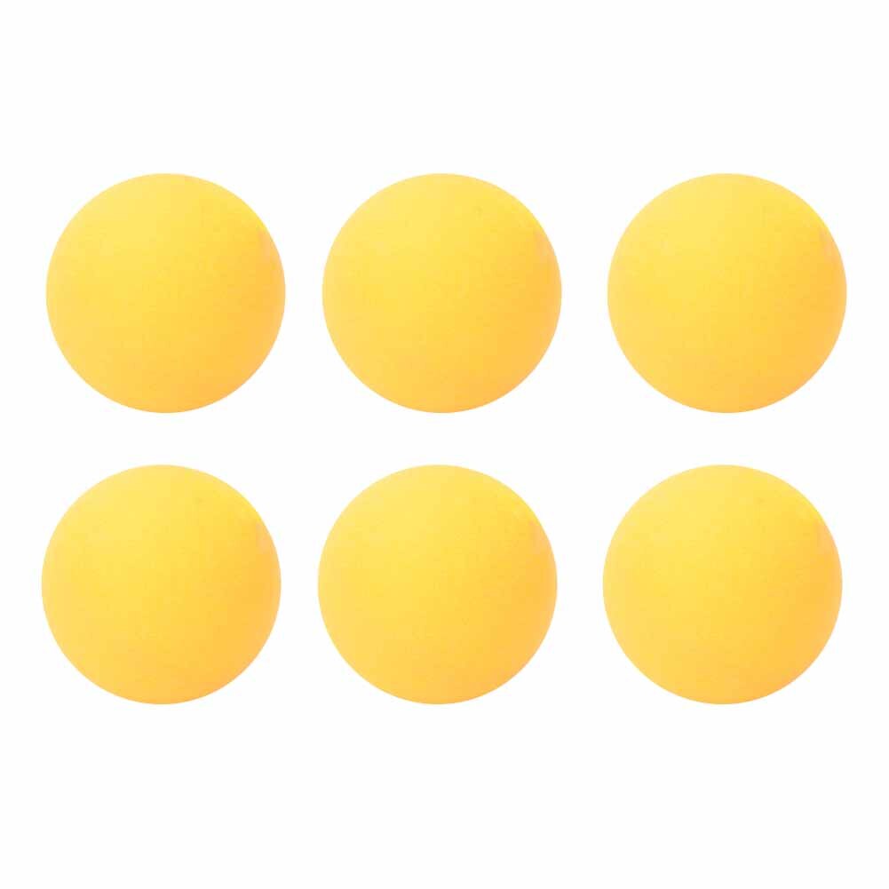 6PCS 40mm white Standard Durable PVC Practice Training Exercise Ping Pong Tennis Balls For Ping Pong Training balls: Yellow
