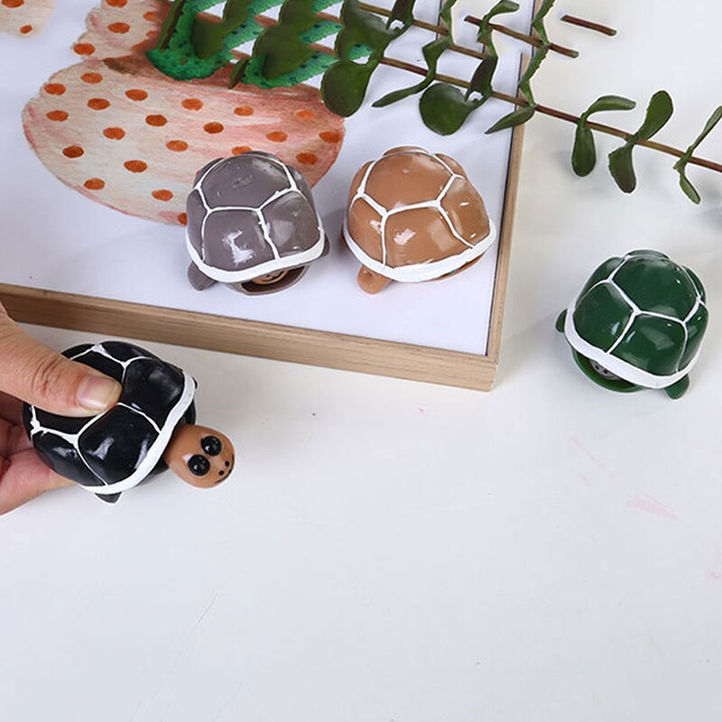 Nyhed squeeze legetøj sjove gadgets stress legetøj til børn squeeze shrinking skildpadde squeeze vent skildpadde legetøj barn