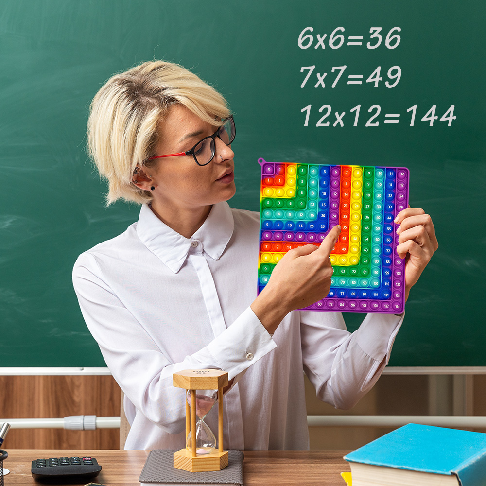 Multiplicación 12x12 juegos de mesa de práctica de matemáticas juguetes antiestrés, mesa de tiempo matemáticas juguetes educativos de aprendizaje para niños aula
