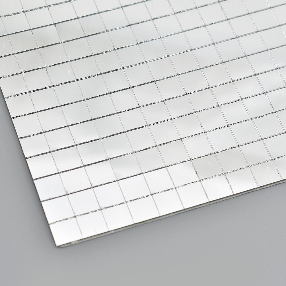 10mm Zelfklevende Real Glas Spiegel Mozaïek Tegels Voor DIY Ambachten Home Decoratie Materialen: 30x30cm