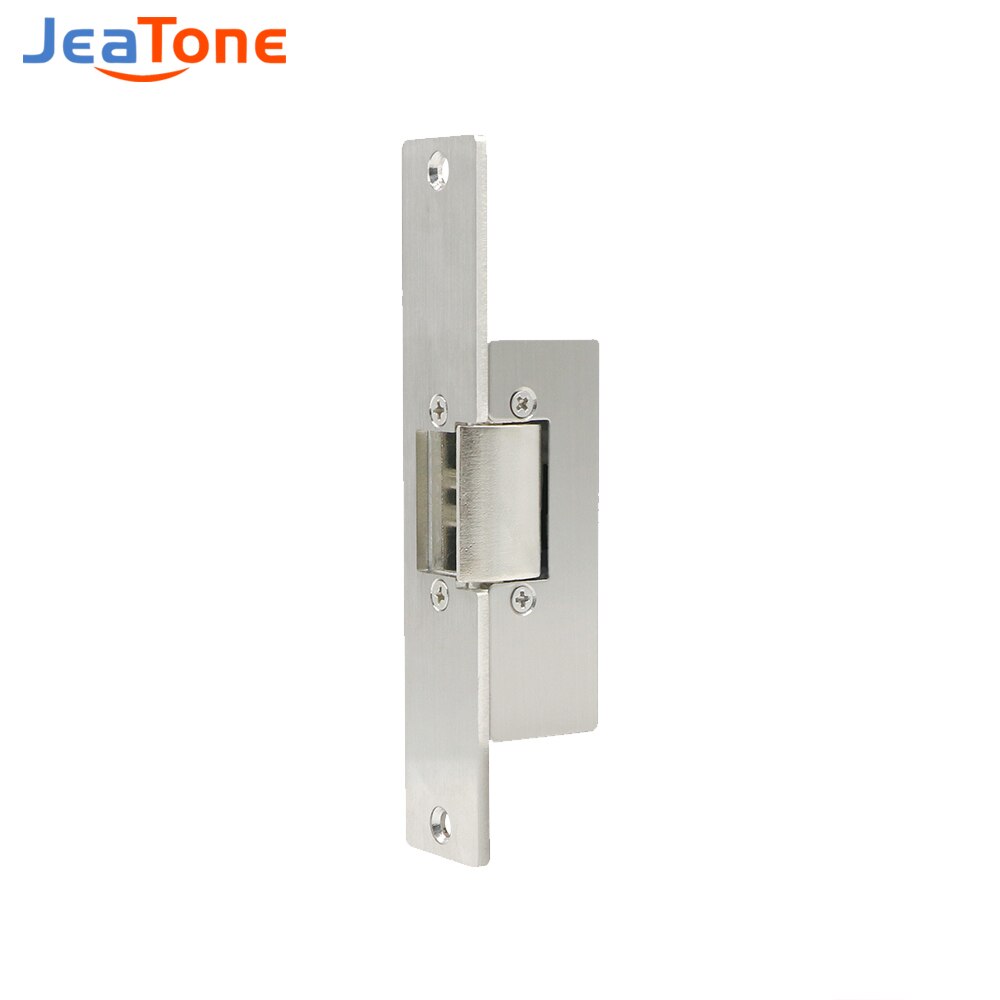 Jeatone Adjustable Lock-tongue Secure Electric Strike Lock Door Double Unlock Mode NC/NO 12V Narrow-type Access Control System