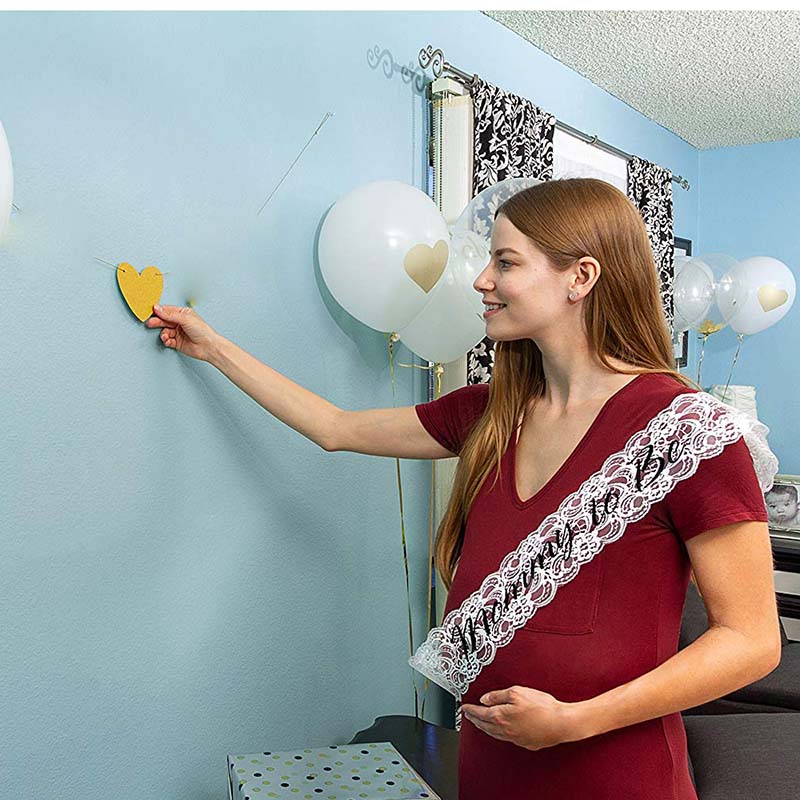 Tropisk flamingo palme mamma mor mamma skal være sash dyr jungel baby shower kjønn avsløre gutt jente dekorasjon gravid: Blonde sash