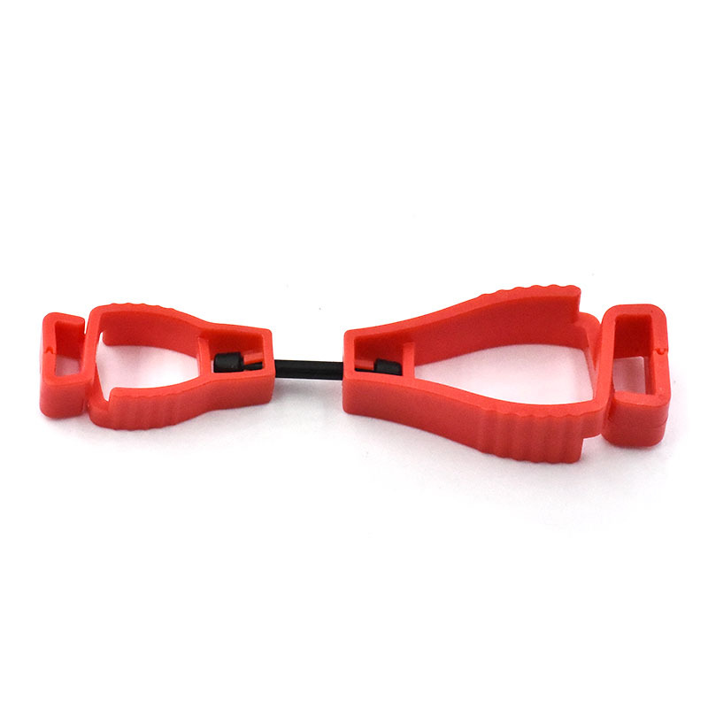 Pince à gants cintre porte-gant de sécurité en plastique gants de travail Clips pince de travail sécurité gants de travail garde outil multifonctionnel: WHITE