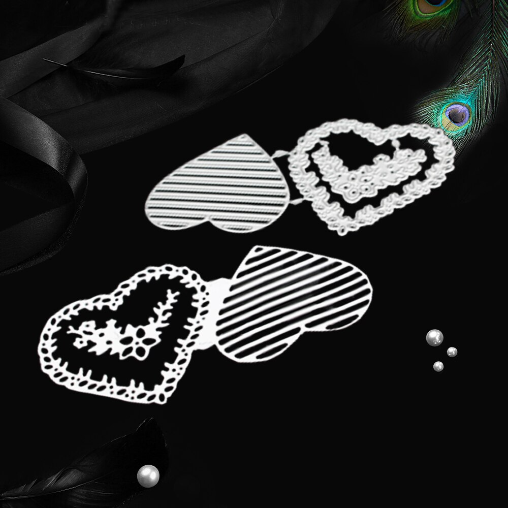 Warstwy miłości wykrojniki robić metalu serce z kwiatkiem umiera Scrapbooking na tworzenie kartek DIY rękodzieło umierać szablon robić wycinania