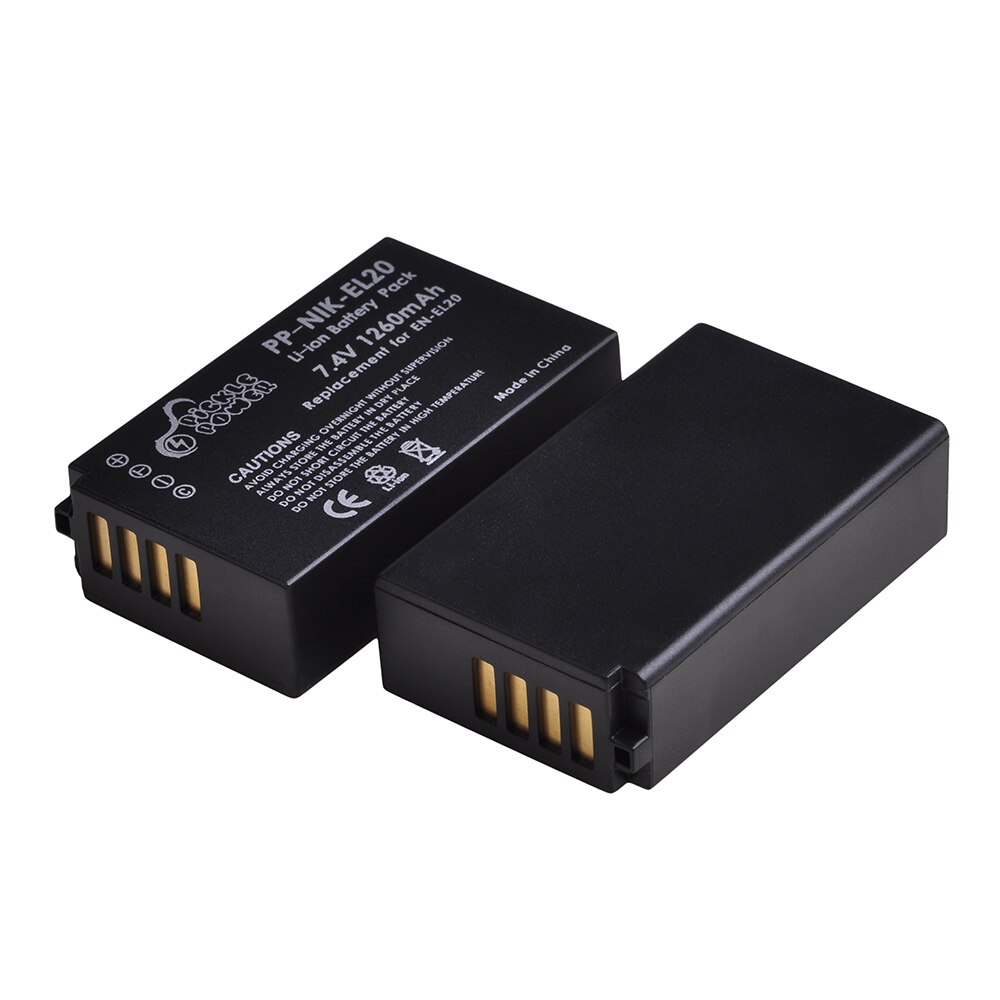 2 stk og -el20 en el20 en el20a batterier til nikon coolpix  p1000 nikon 1 j1 j2 j3 nikon 1 aw1