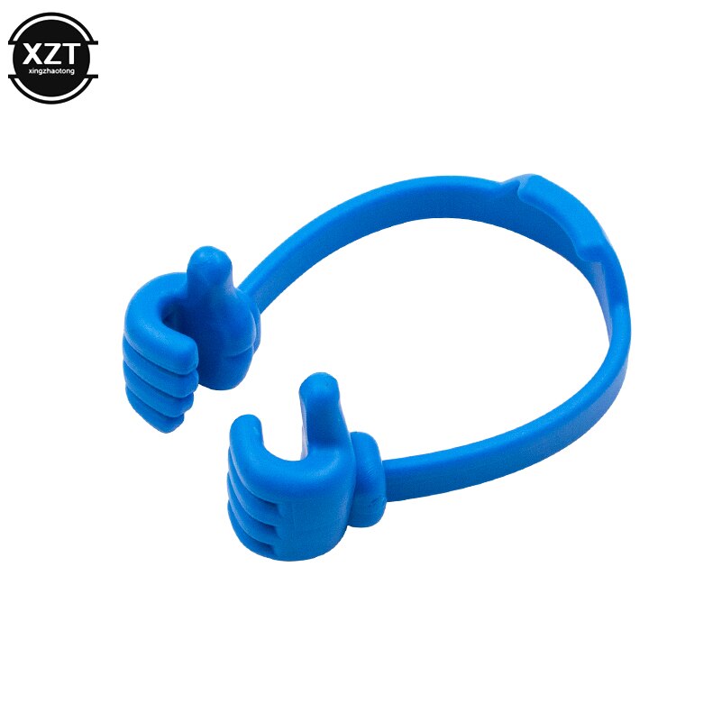 Soporte ajustable para tableta y teléfono móvil, soporte de pulgares de colores para mesa de coche, soporte de escritorio Universal para IPhone, ipad y tableta: Azul