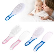 1 Set 2pcs Portable Soft Newborn Baby Hair Brush Comb Hairbrush Sets Head Massager Baby Care