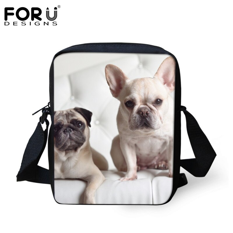 FORUDESIGNS kobiety Mini krzyż ciała torby dla dziewcząt chłopców słodkie 3D buldog francuski druku damskie Messenger torby podróżne torebka na ramię: H5793E