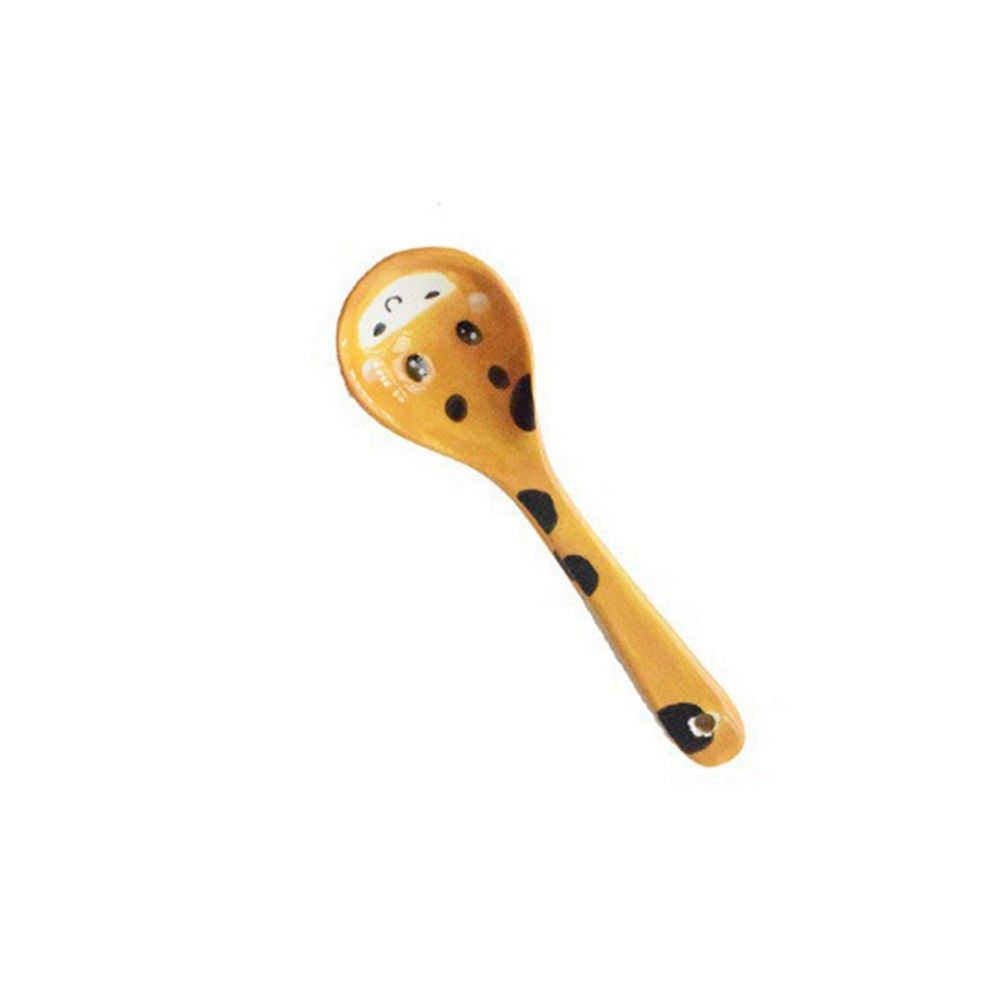 1PC Cute Cartoon Animals Cat Ceramic Spoon For Girls Boys Porridge Soup Spoon Home Restaurant Kitchen Tableware: E