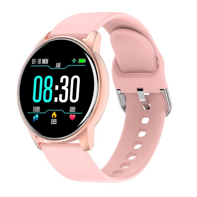 ZL01 Clever Uhr Männer Nachricht Erinnerung Sport Smartwatch Frauen Schlaf Herz Bewertung Monitor Uhren Für IOS Android Xiaomi: Rosa