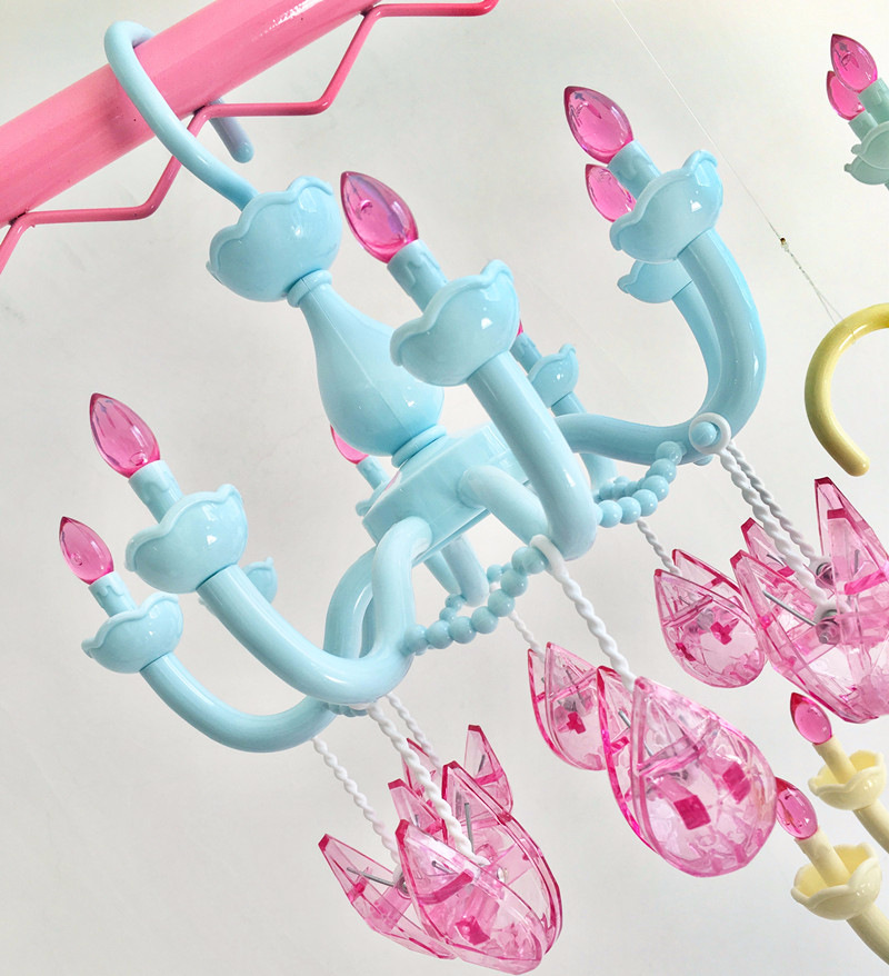 1pcs Plastic Drying Rack Japan Style Cute Chandelier Hanger Magic Multi-function Home Storage Racks For Clothes Socks Underwear: Blue