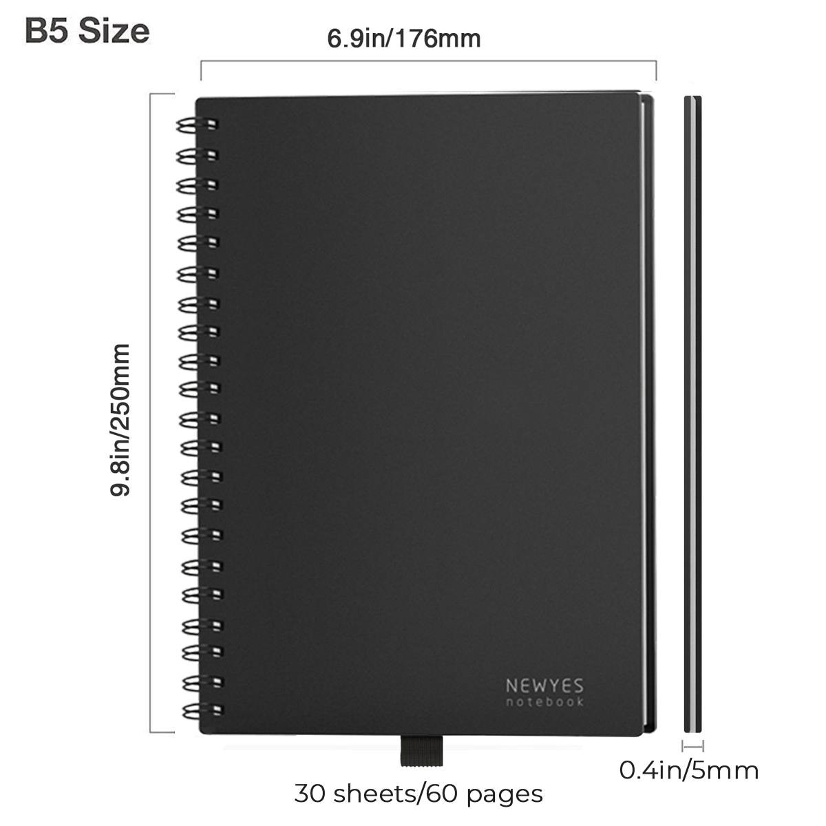 B5 Smart Reusable Notebook Erasable Wirebound Notebook Cloud Storage App Paperless Waterproof Hardcover Diary Book