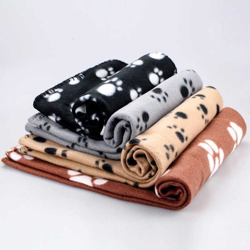 Benepaw – couverture chaude et douce pour chiens, tapis pour animaux de compagnie, confortable, imprimé pattes, convient aux petits, moyens et grands chiots et chatons