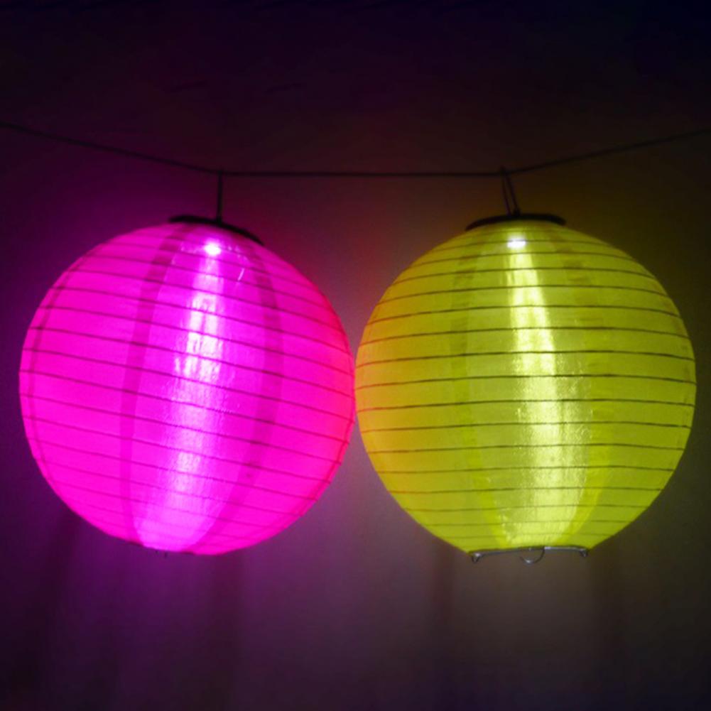 30cm Solar Chinese Style Lantern Hanging Lamp IP44 Waterproof Automatic Charging Outdoor Solar Lantern LED Garden Decor Light
