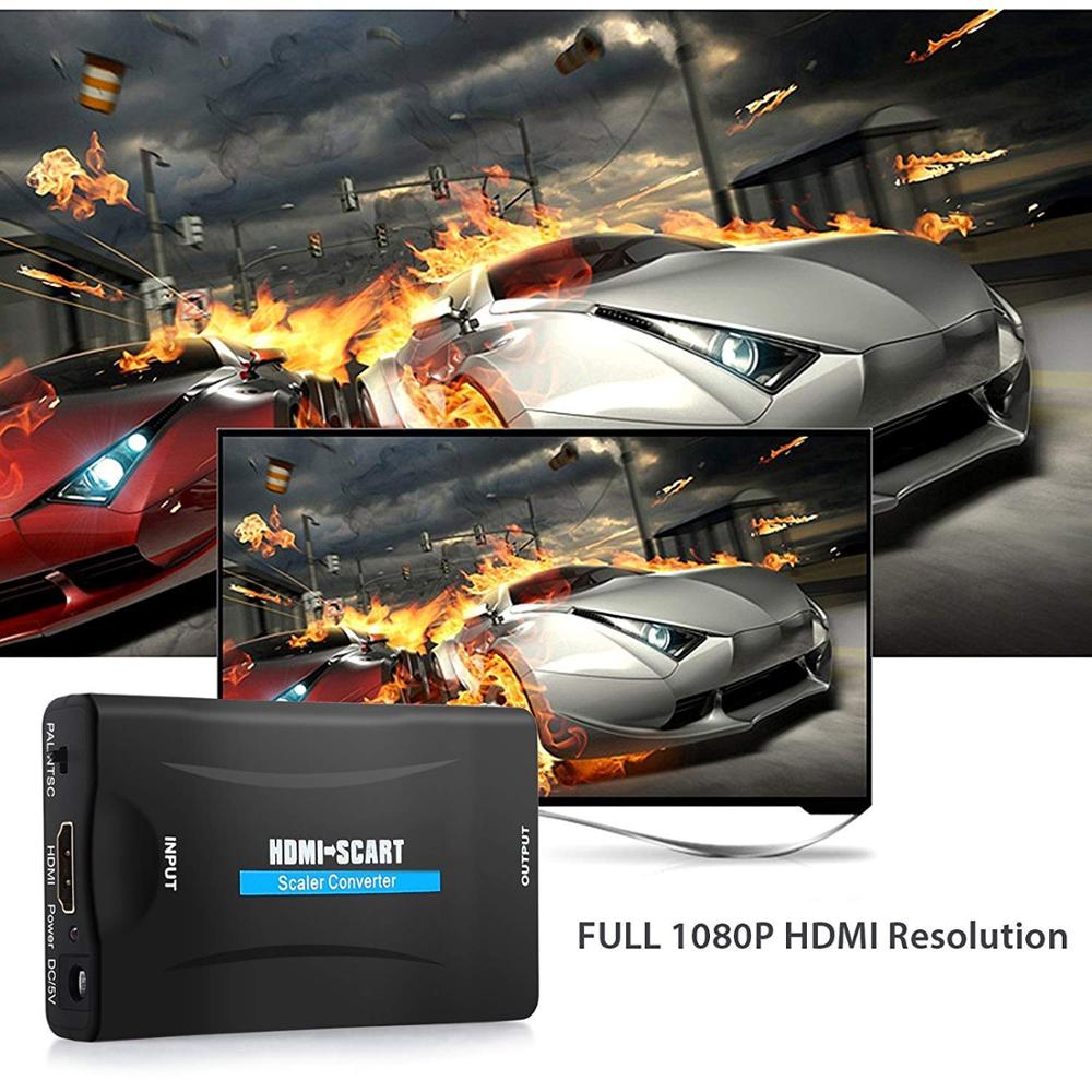 Hdmi Naar Scart Converter Adapter 1080P Hdmi-ingang Scart Uitgang Adapter Voor Sky Blu-ray Speler Hdtv Xbox Dvd