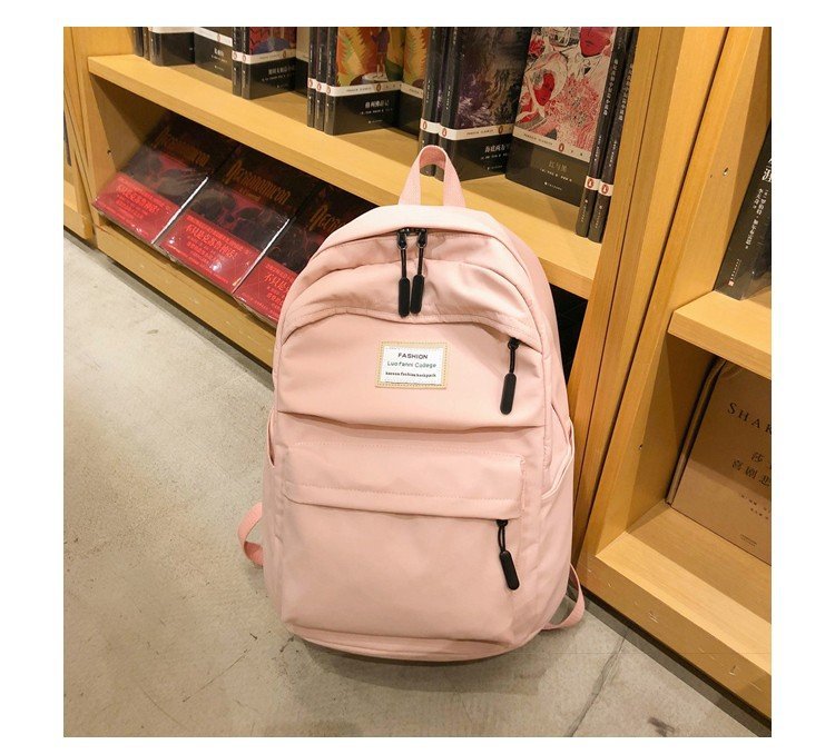 College teenager skoletasker til piger stor oxford vandtæt rygsæk kvinder bog taske stor teen skoletaske khaki fritid: Lyserød