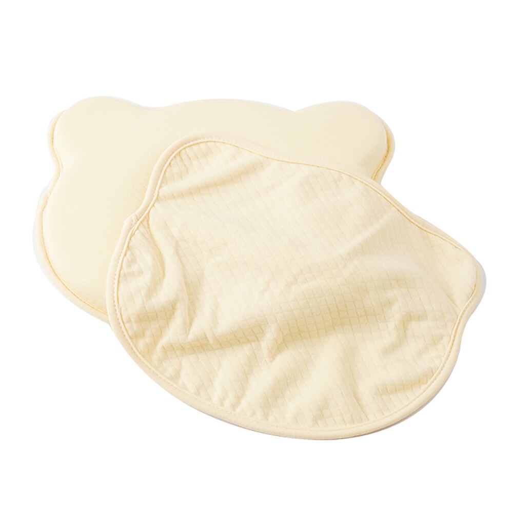 Algodão cabeça do bebê shaping travesseiro deslizamento de enfermagem do bebê espuma de memória capa de almofada de amamentação fronhas capas de cama infantil slipcover: Yellow Pillow Cover