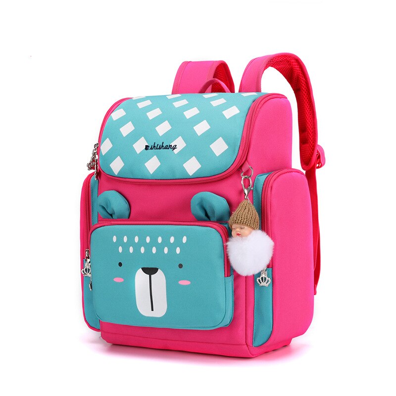 Grade 1-3 Kids School Bags for Boys Girls Cute Bear Backpack Waterproof Breathable Kids Satchel Space School Bags