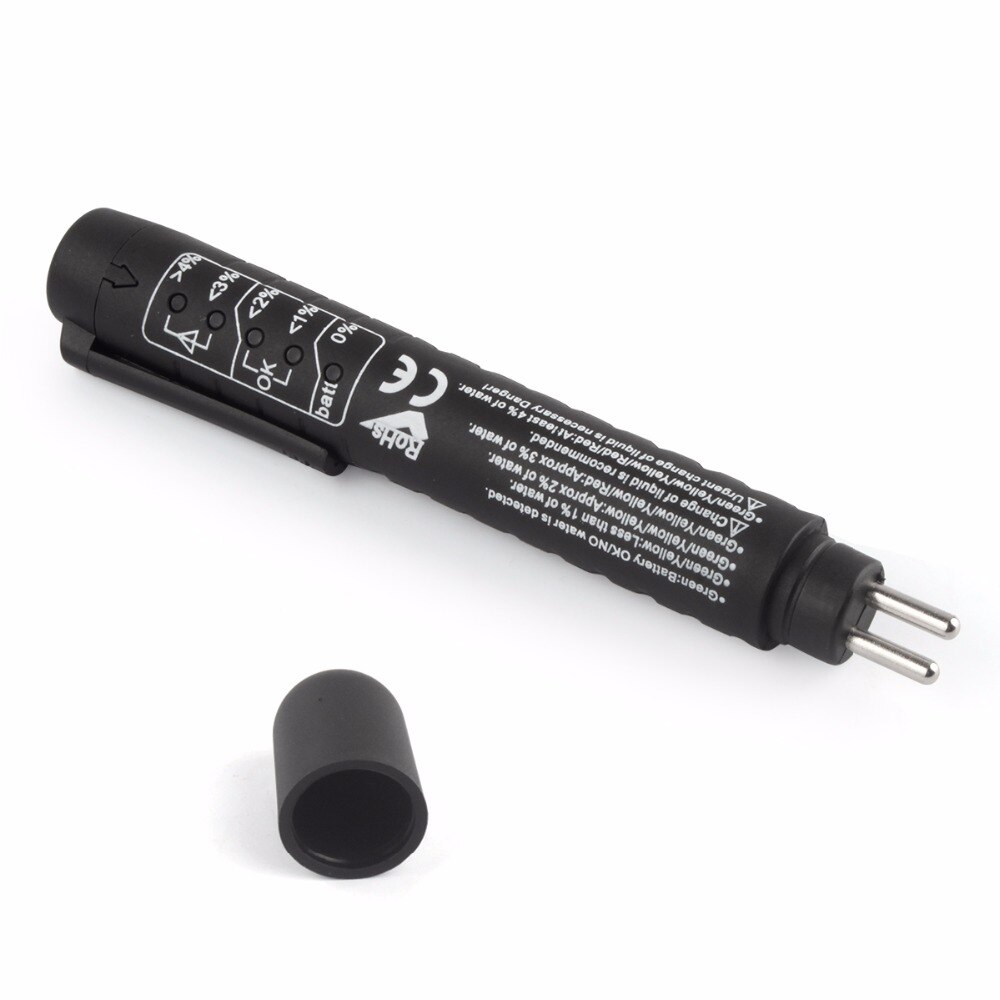 Remvloeistof Liquid Tester Auto Brake Liquid Digitale Tester Voor DOT3/DOT4 Automotive Testen 5 Led Auto Diagnostische Indicator pen